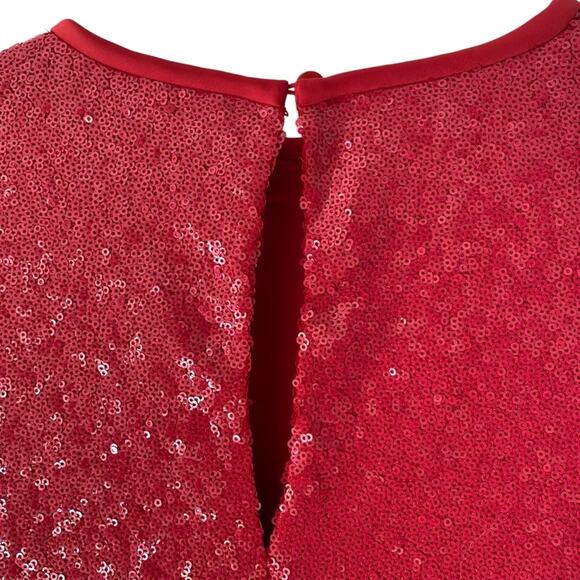 Kate Spade Red Sequin Shift Party Cocktail Evening Dress size 00 - Picture 9 of 11